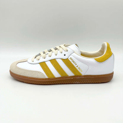 adidas Samba Sporty & Rich White Bold Gold – Frontalansicht | MW Sneakergoods