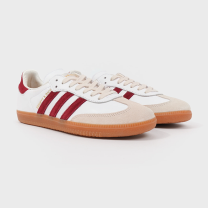 adidas Samba Sporty & Rich White Collegiate Burgundy – Seitenansicht | MW Sneakergoods
