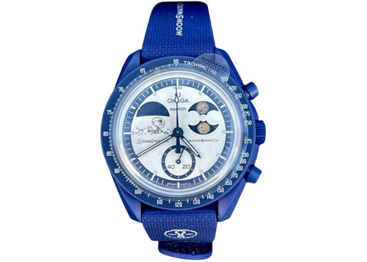 Swatch x Omega Bioceramic Moonswatch Mission To Earthphase Moonshine Snoopy Gold (Hunters Moon) SO33N703L
