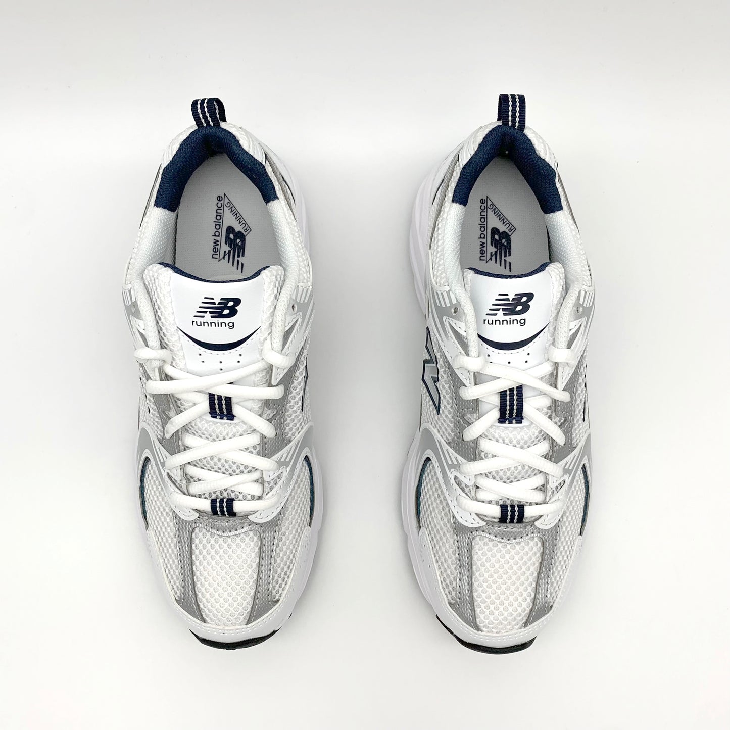 New Balance 530 White Silver Navy