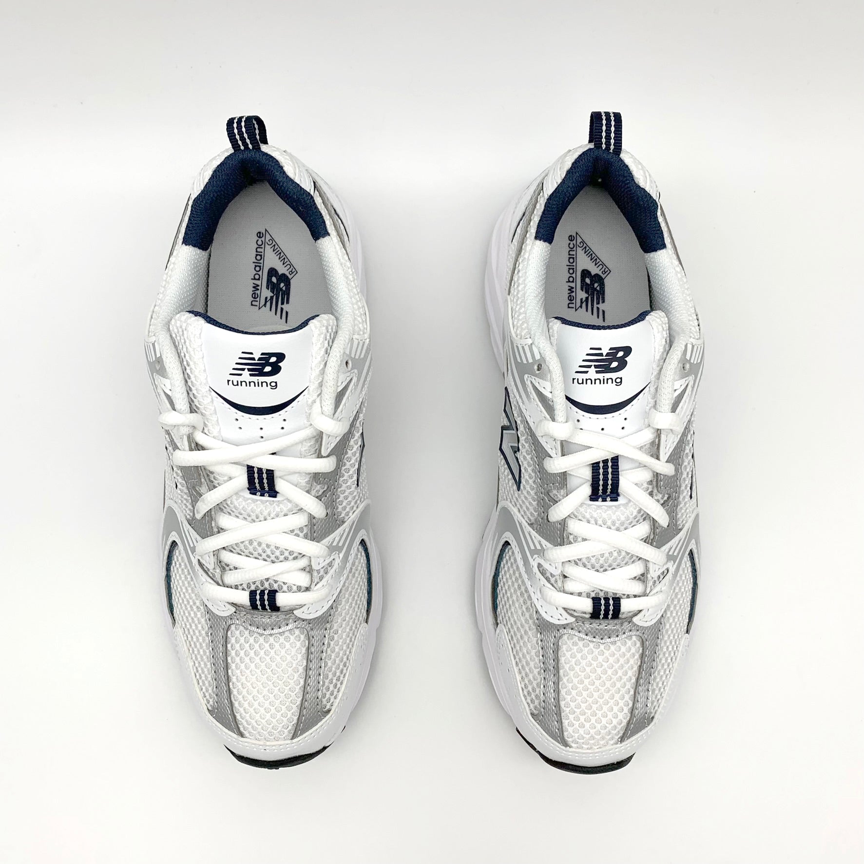 New Balance 530 White Silver Navy